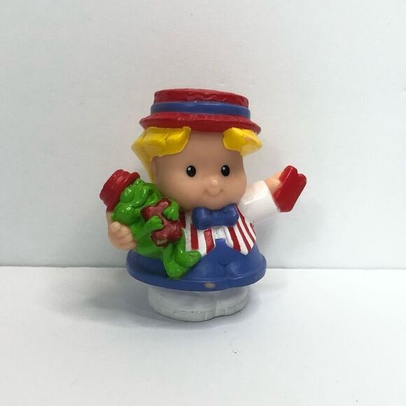 fisher price little people blonde boy eddie frog tickets amusement park circus r - Picture 1 of 5